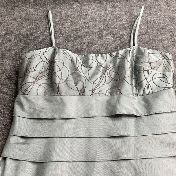 Jessica Howard‎ Dress Jacket Set 12P Blue Tiered Strap Beaded Formal Wedding - Picture 5 of 16